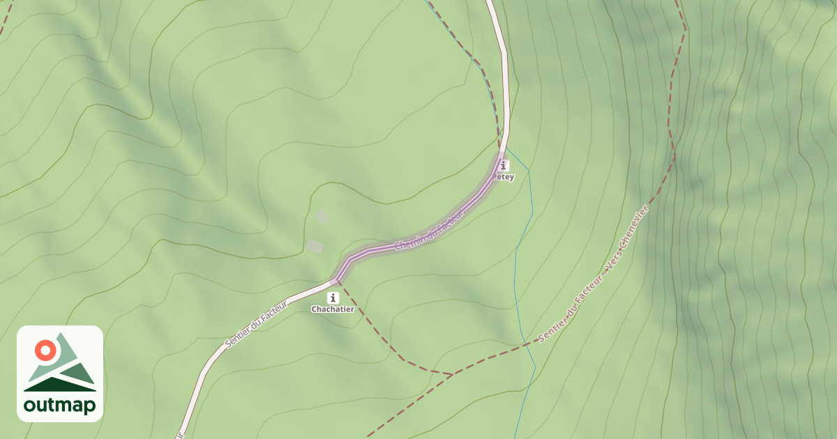 Map of Chemin du Facteur