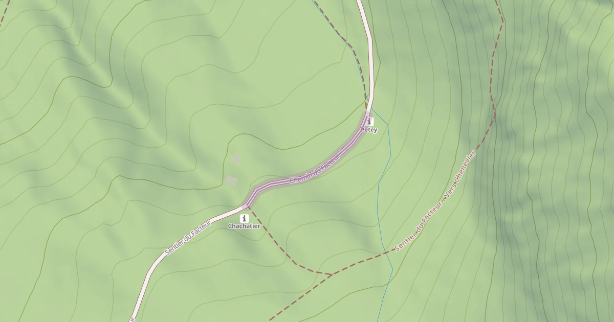 Map preview of Chemin du Facteur