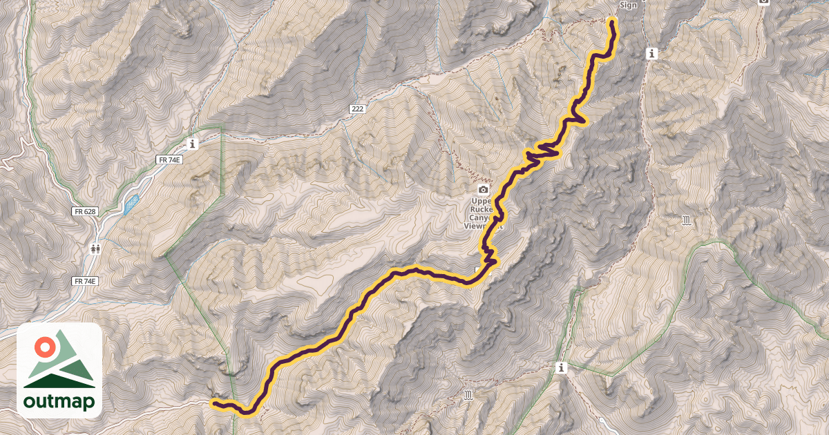Map of Red Rock Canyon Trail #223