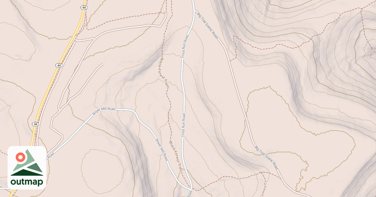 Map of Coudy Pike Snowmobile Trails