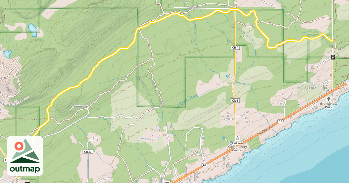 Map of North Shore Mountains Ski Trail
