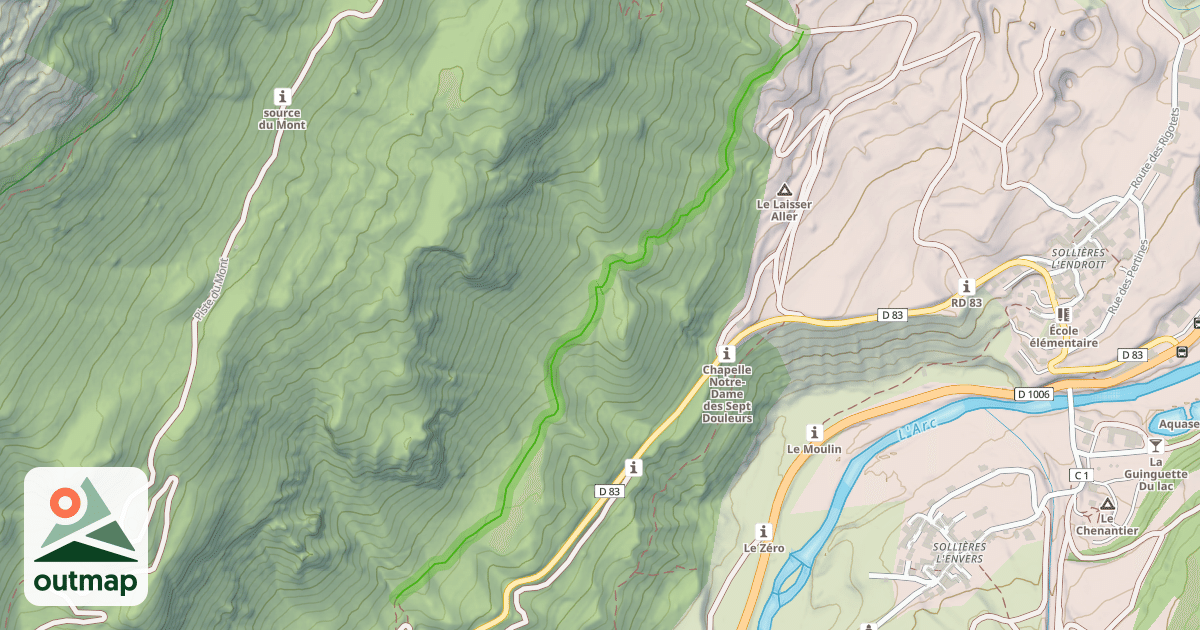Map of Sentier des 7 Douleurs