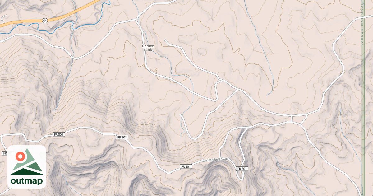 Map of DEVILS MESA