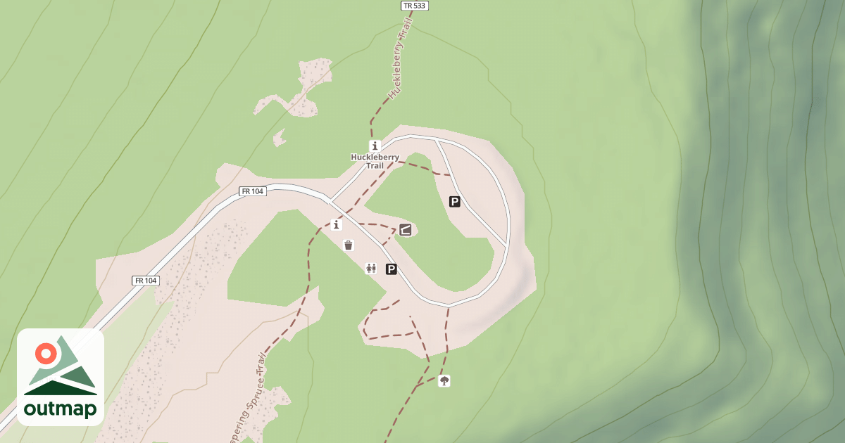Map of SPRUCE KNOB TOW. PARK. LOOP