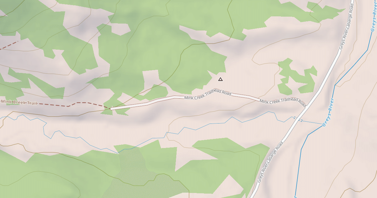 Map preview of MINK CREEK TRAILHEAD