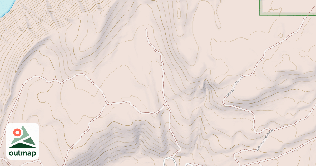 Map of LITTLE FLAT TOP