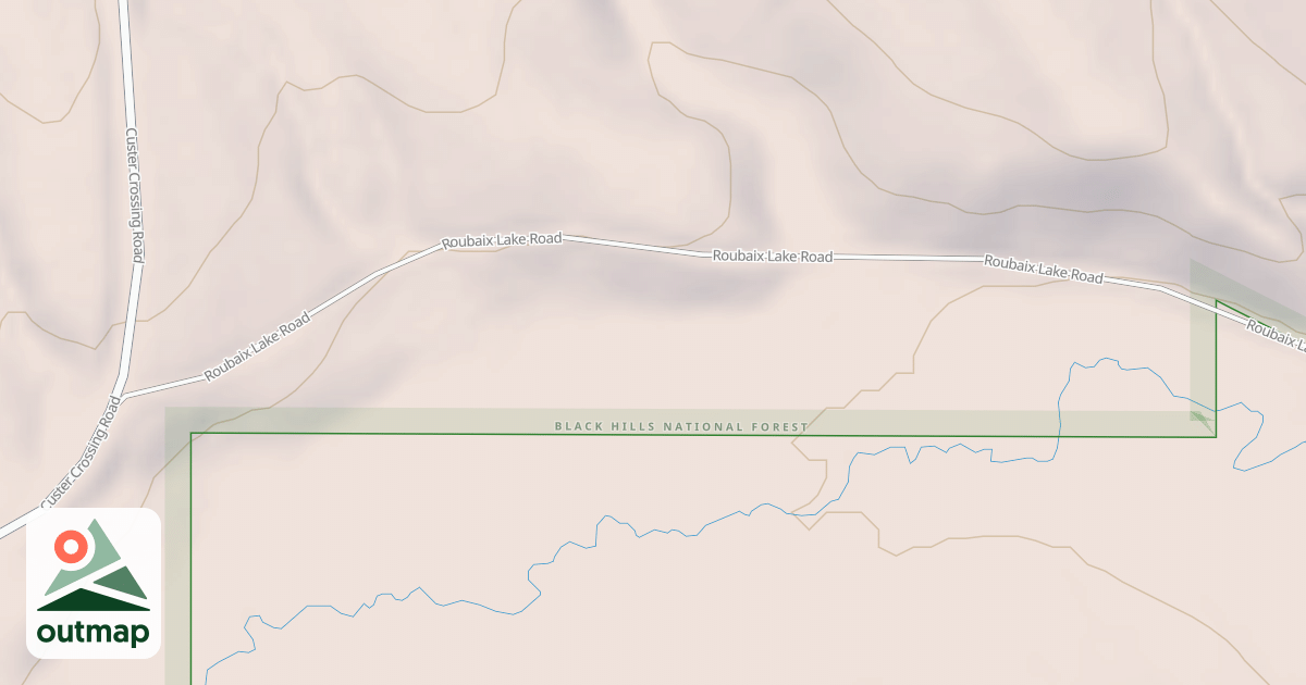 Map of CUSTER CROSSING BR 1M