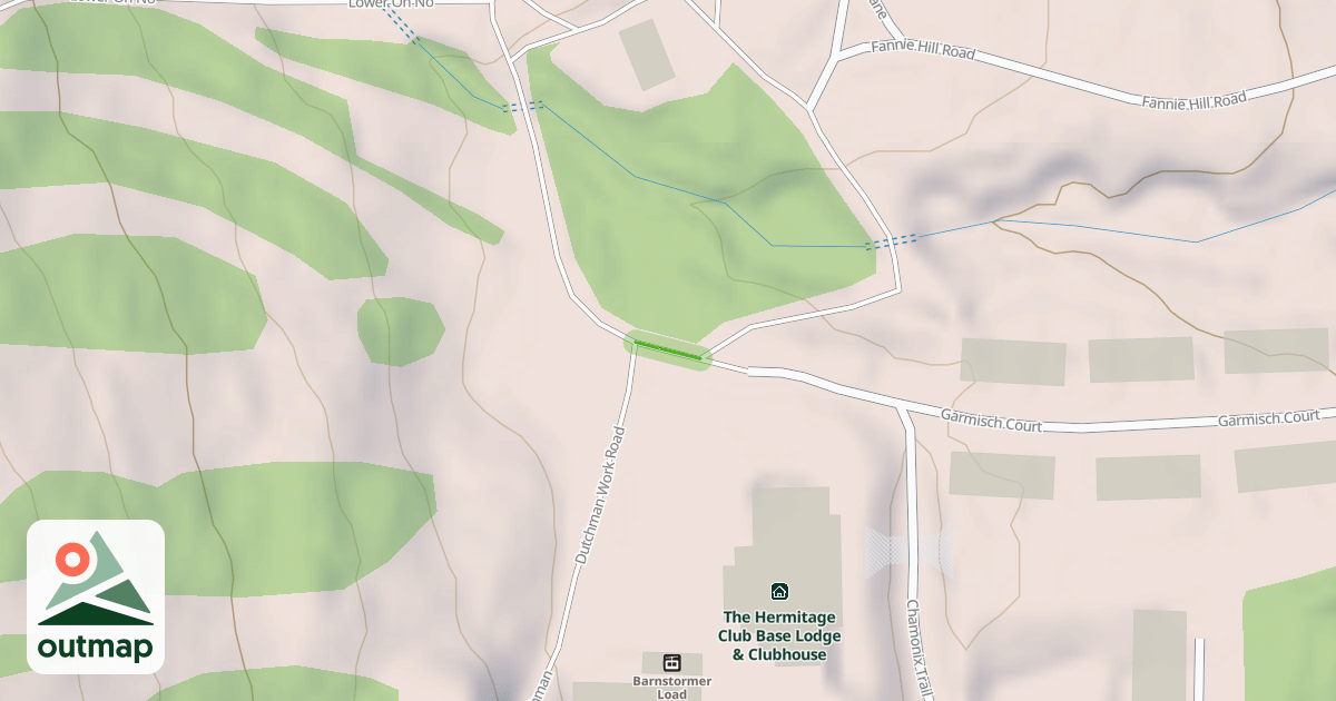 Map of Hermitage Mountain Operations Service Road