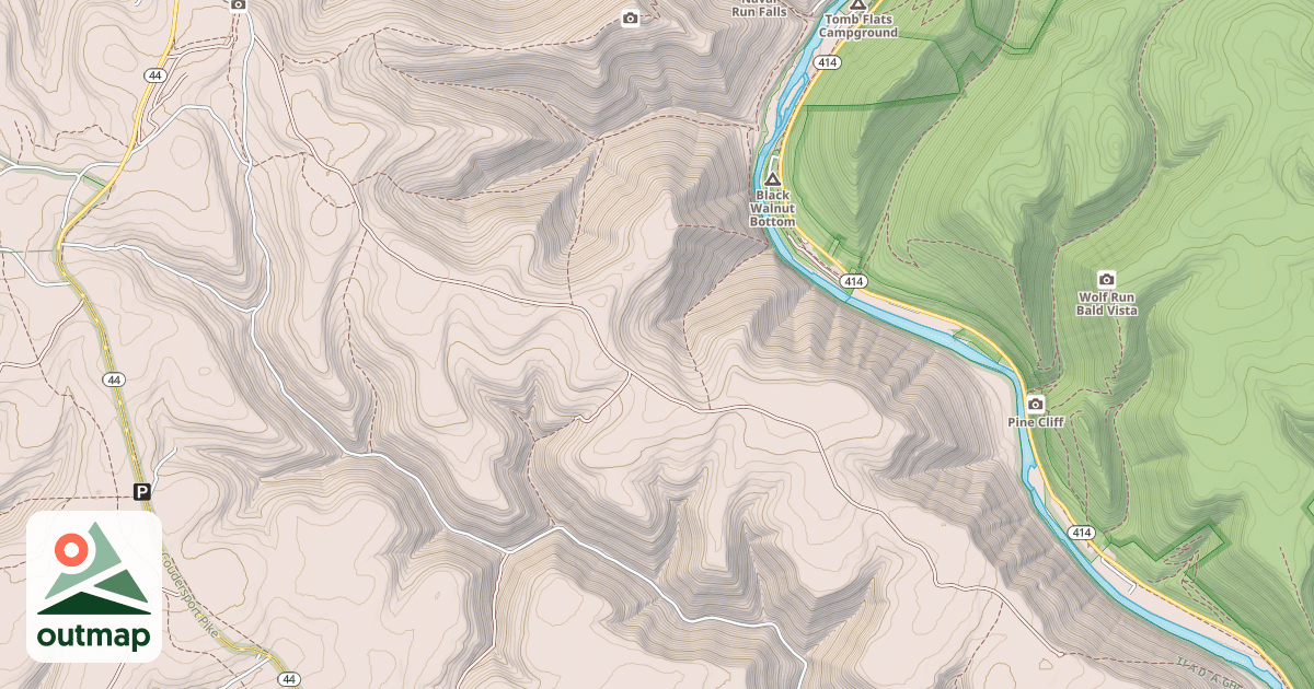 Map of Coudy Pike Snowmobile Trails