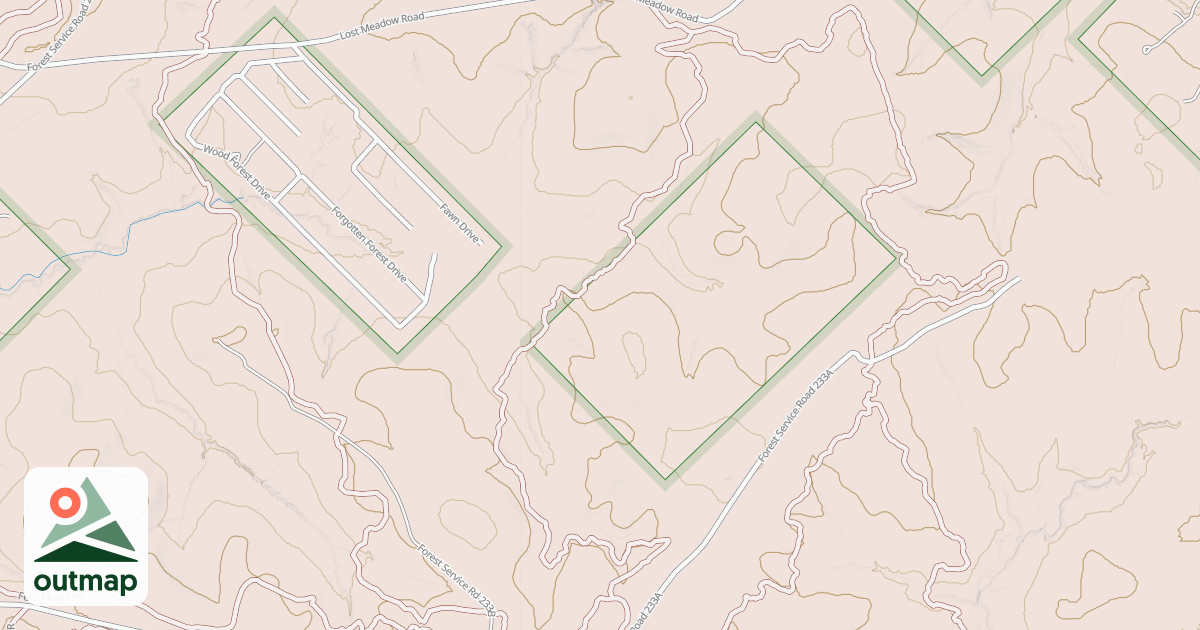 Map of USFS Motor Vehicle Use Map Trails 3841