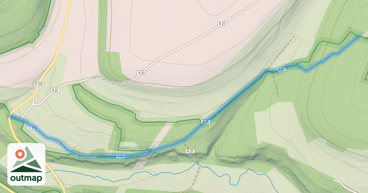 Map of Chemin des Lavières