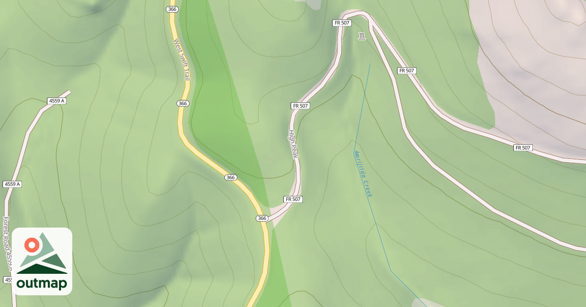 Map of HIGH PEAK