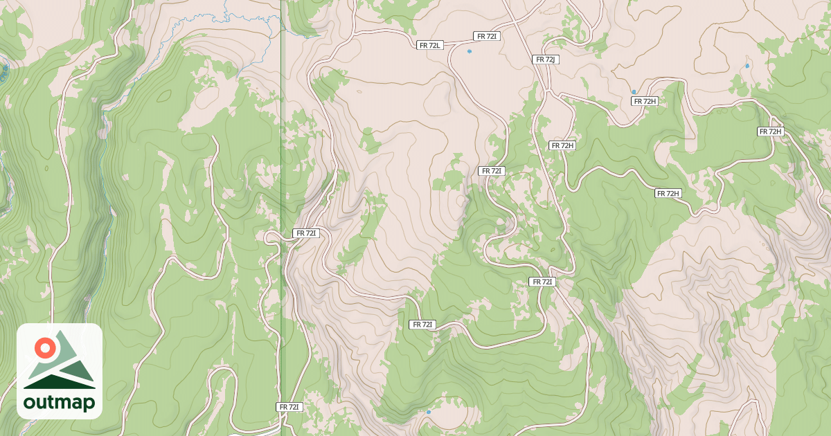 Map of OLD R.R. GRADE