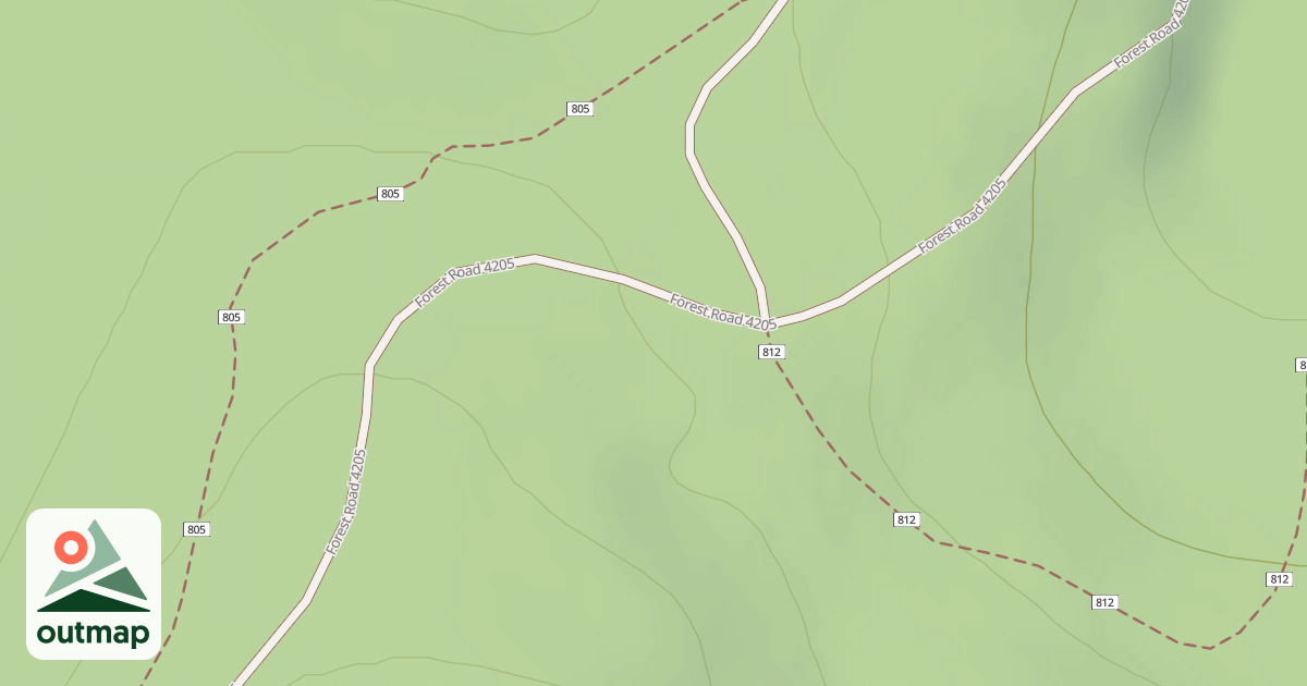Map of USFS Motor Vehicle Use Map Roads {69BFF901-2682-4A7D-BA7B-DA6092A68C50}