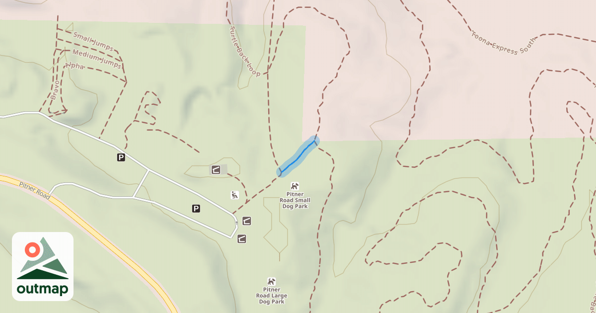 Map of Pitner Road Trailhead Connector