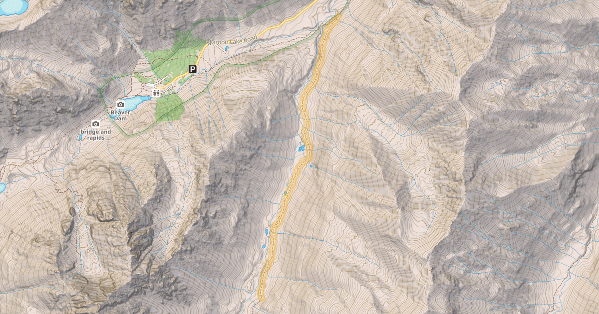 Map preview of East Maroon Trail