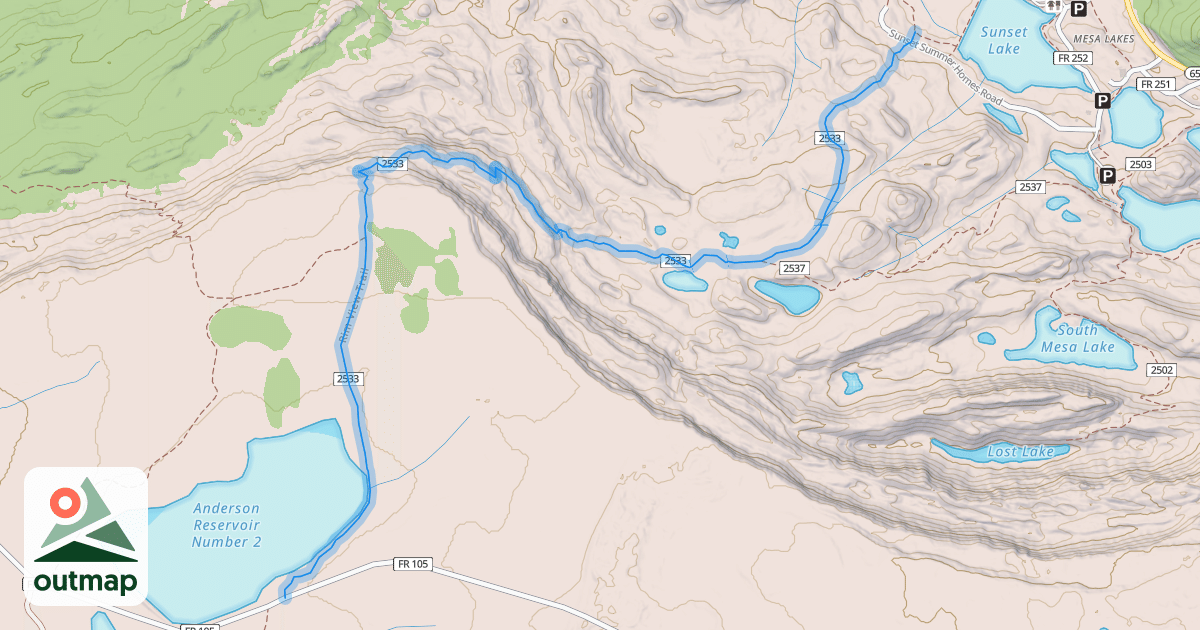 Map of Rim View Trail