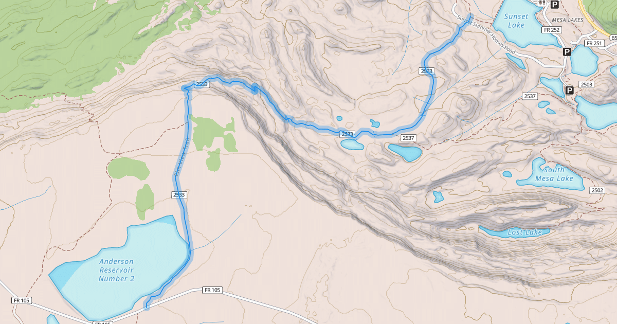 Map preview of Rim View Trail