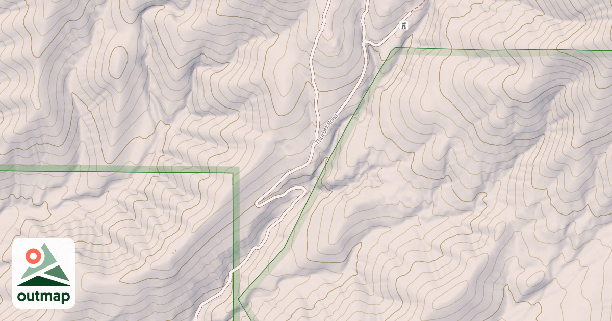 Map of THURBER ROAD in Nye