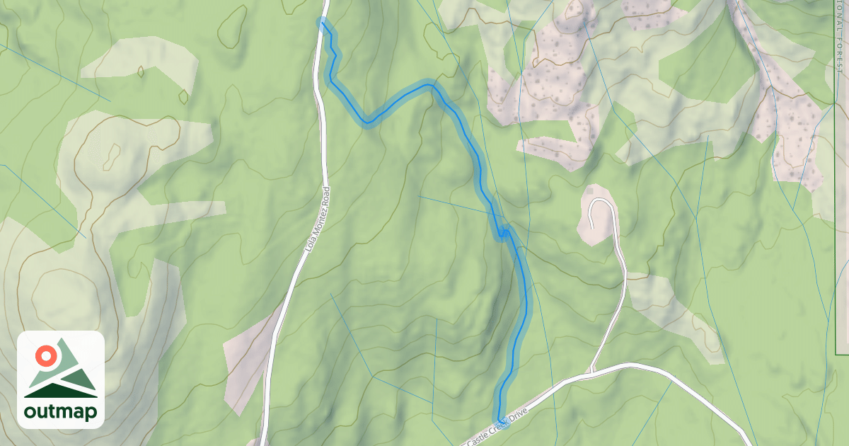 Map of Lower Lola Montez Trail