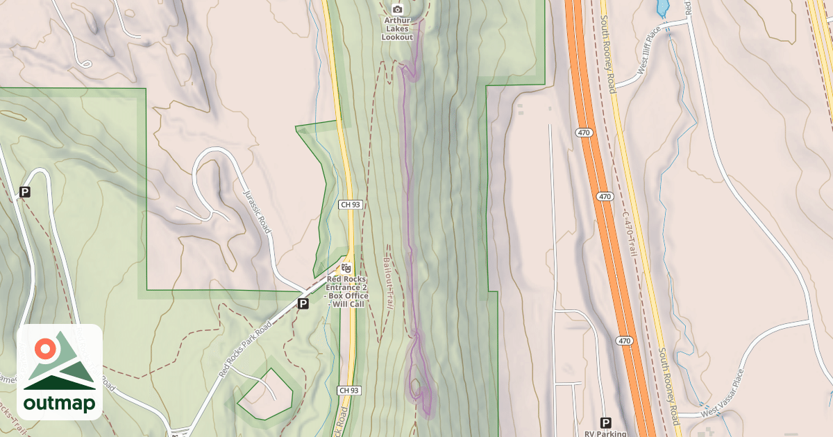 Map of Dakota Ridge Trail