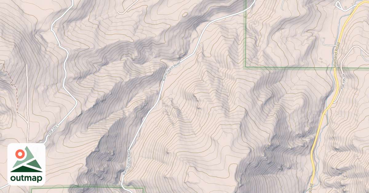 Map of BRUNO GULCH