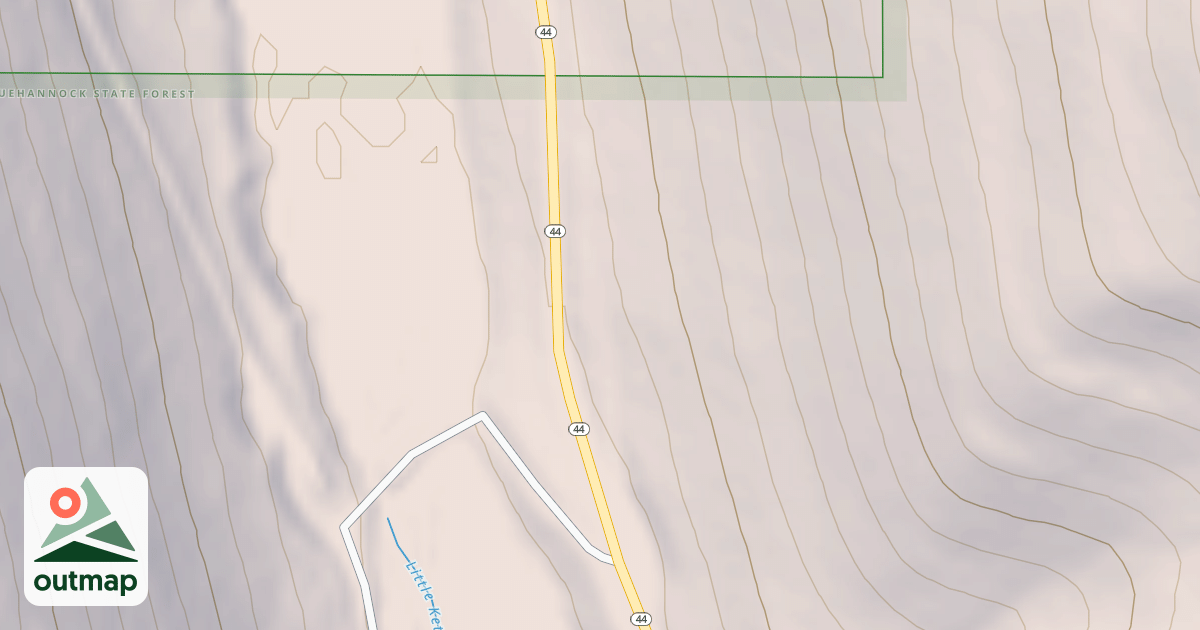 Map of Susquehannock State Forest Snowmobile Trails