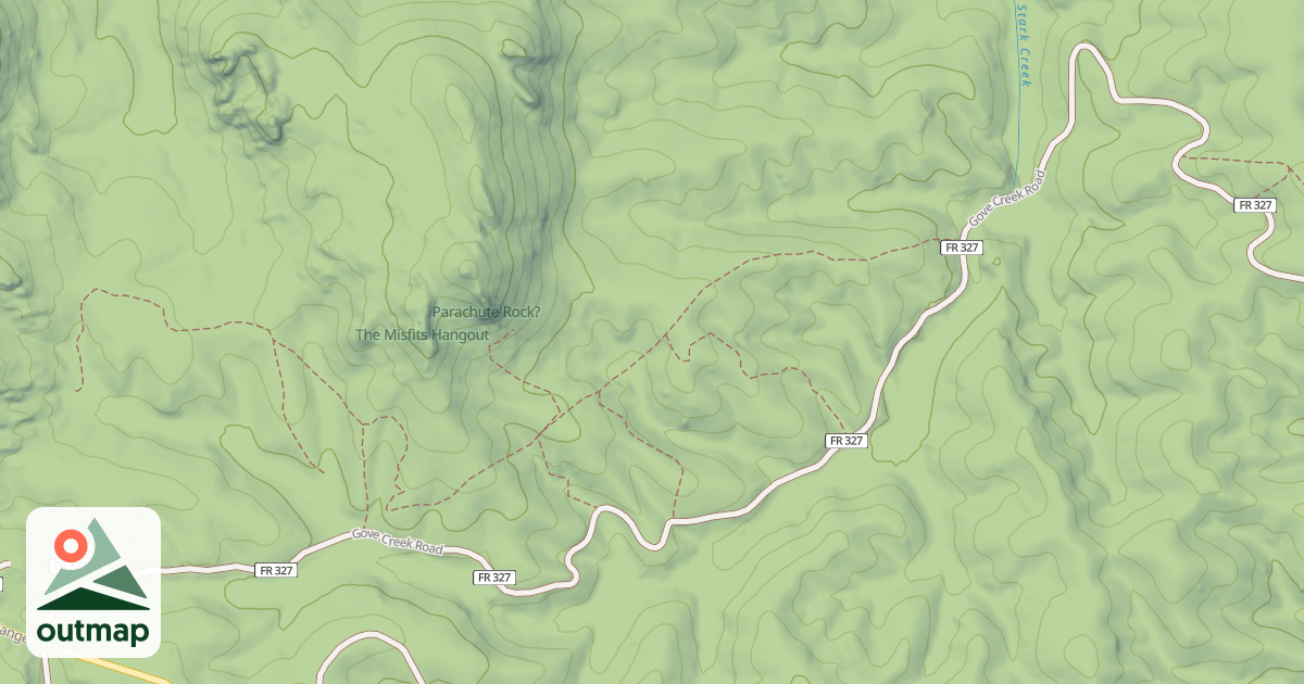 Map of GOVE CREEK