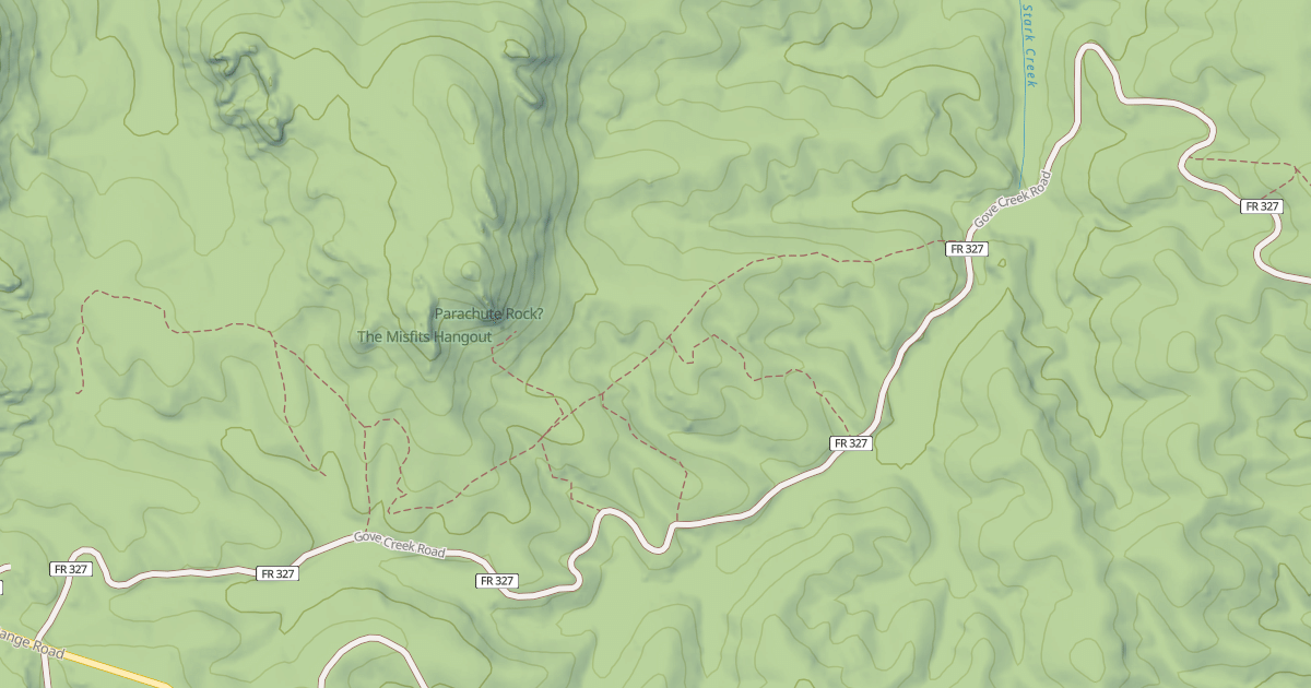 Map preview of GOVE CREEK