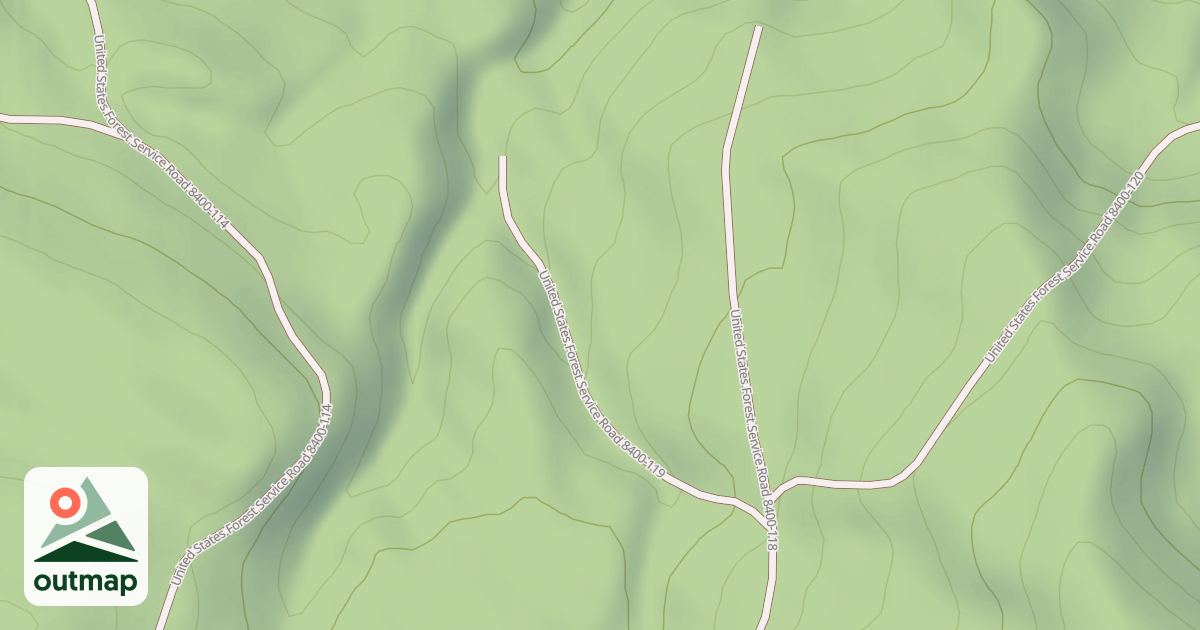 Map of USFS Motor Vehicle Use Map Roads {FBA1EFC8-7645-436D-B641-E7ACEB4D4D88}