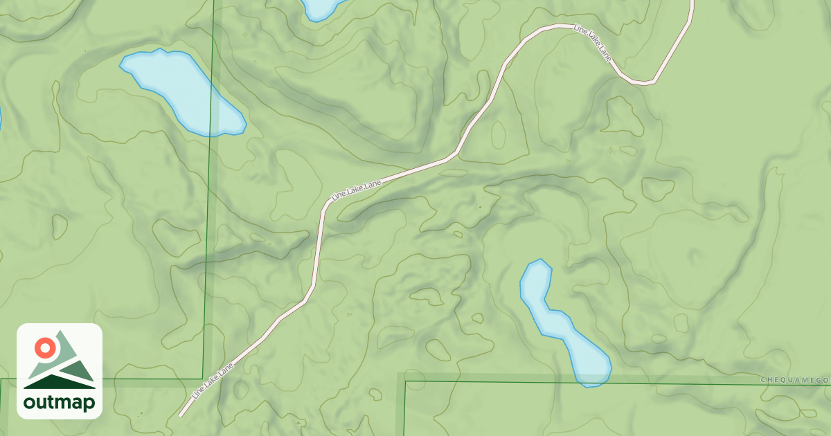 Map of CHICKEN FOOT LAKE
