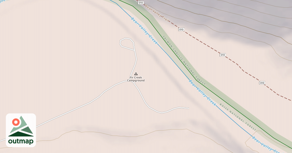 Map of FIR CREEK CG, MIDDLE SPUR