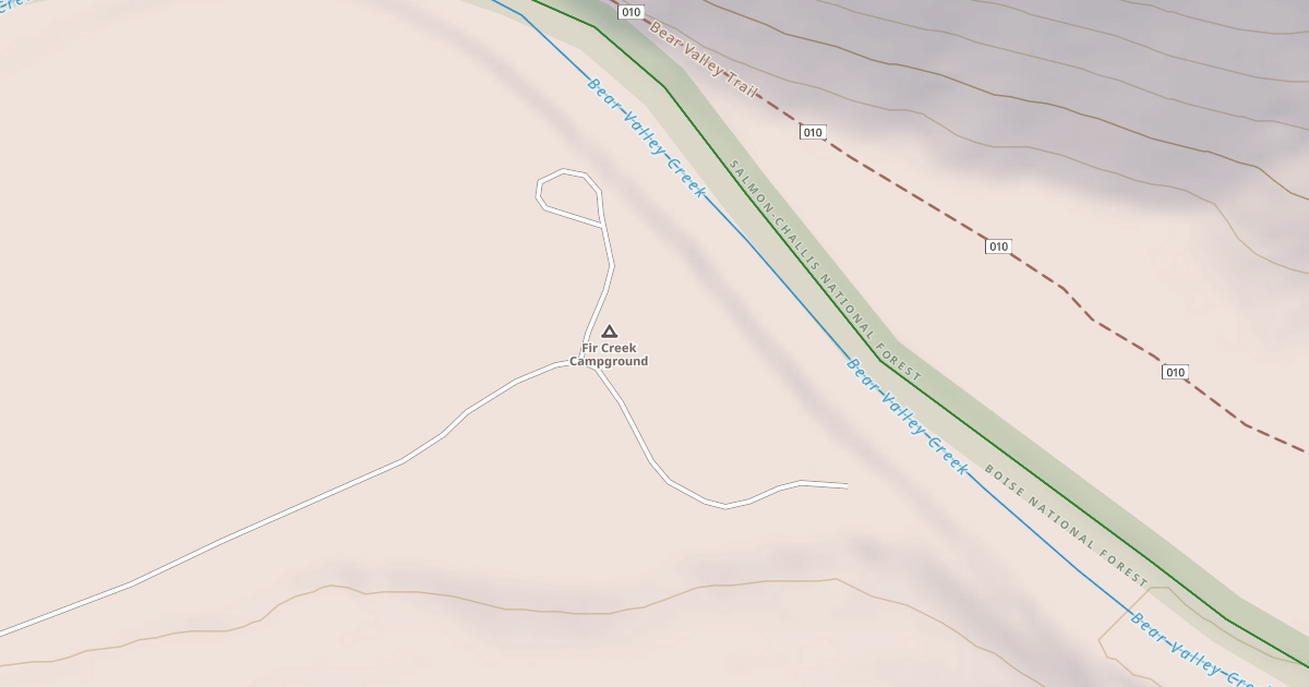 Map preview of FIR CREEK CG, MIDDLE SPUR