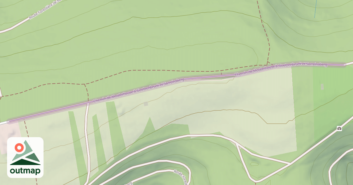 Map of Chemin de Mouterhouse à Goetzenbruck et Sarreinsberg