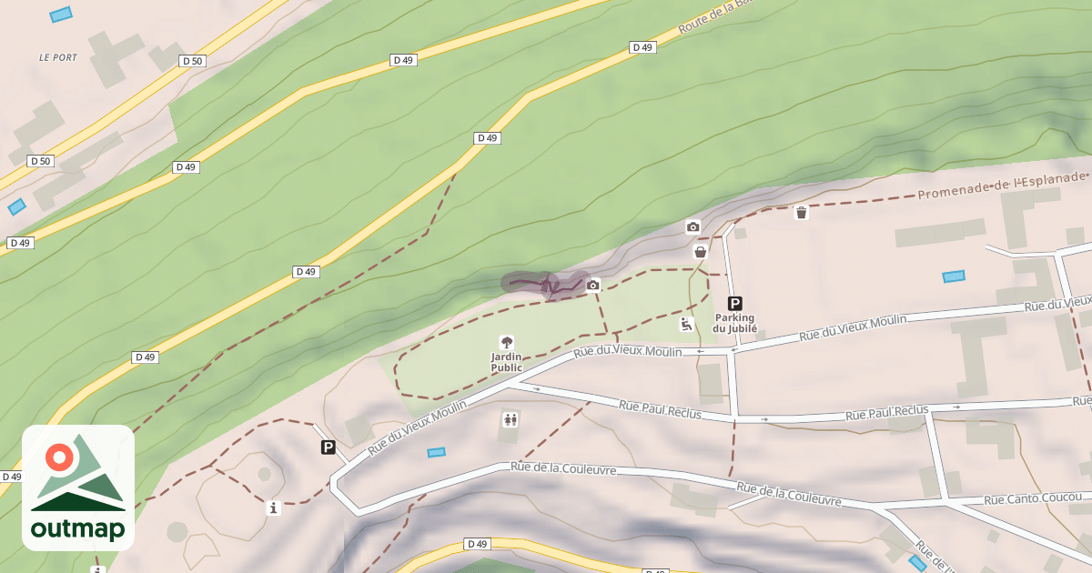 Map of Climbing Crag
