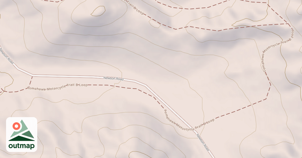 Map of Tomahawk Motorcycle Trail B Loop
