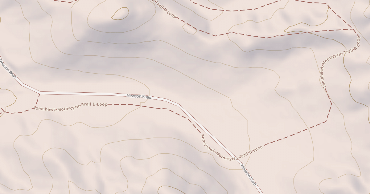 Map preview of Tomahawk Motorcycle Trail B Loop
