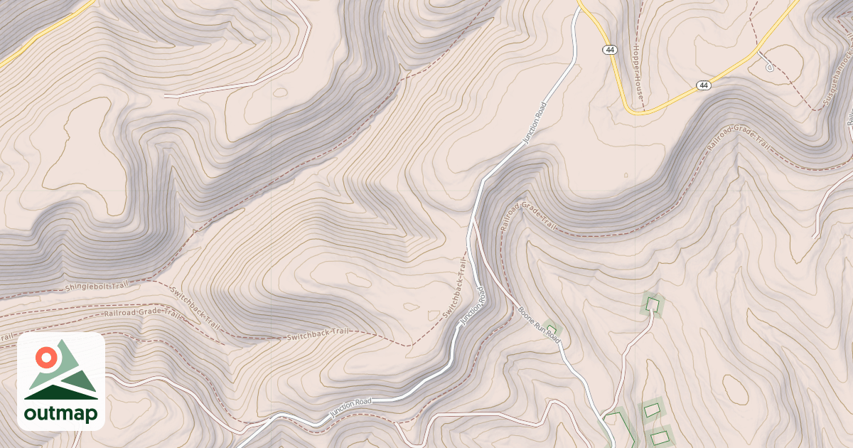 Map of Susquehannock State Forest Snowmobile Trails