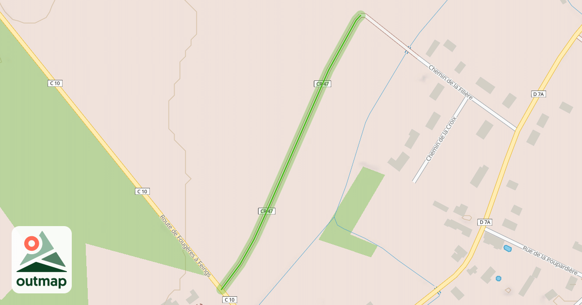 Map of Chemin de la Plaine des Ouches