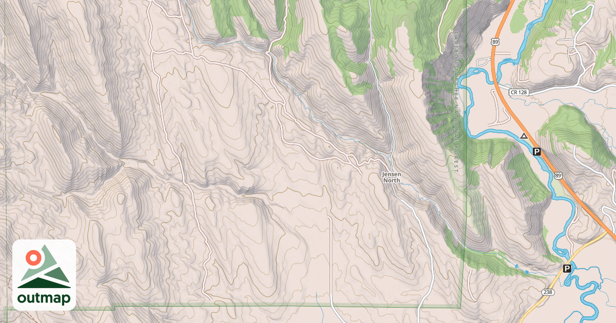 Map of JENSEN CREEK