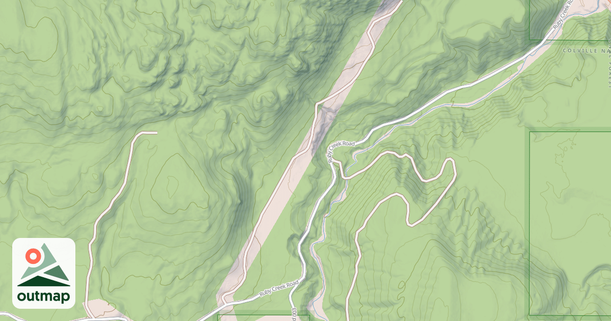 Map of RUBY CREEK