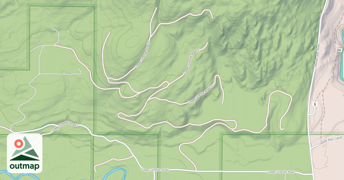 Map of LOWER GRANITE A