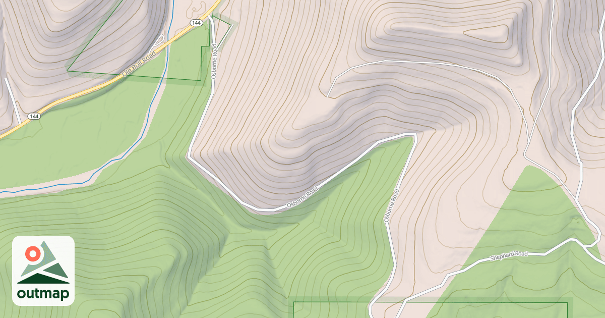 Map of Susquehannock State Forest Snowmobile Trails