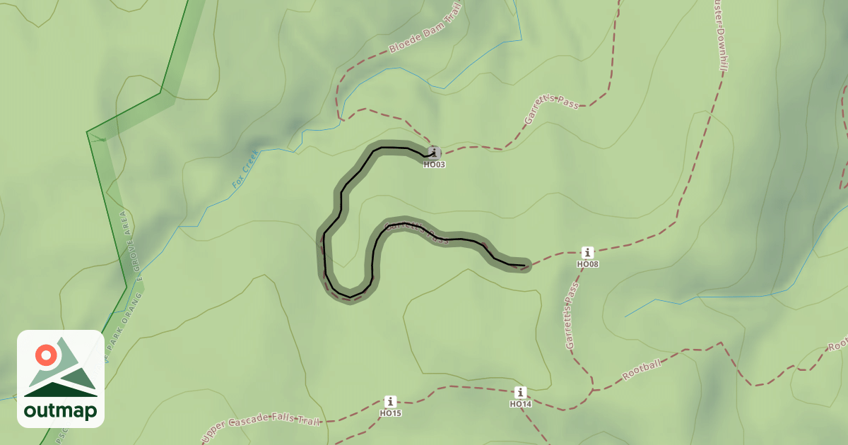 Map of Garrett's Pass