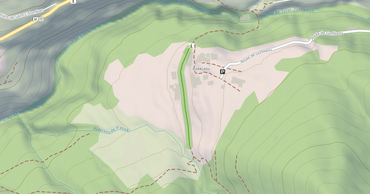 Map preview of Rue du Hameau de Gorblaou