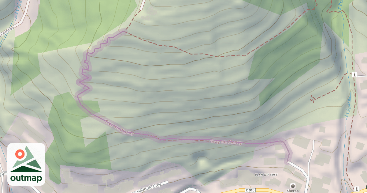 Map of Tray au Planay
