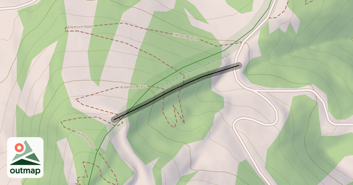 Map of Upper Bearcat Gully