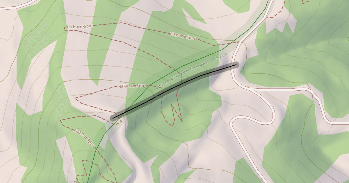 Map preview of Upper Bearcat Gully