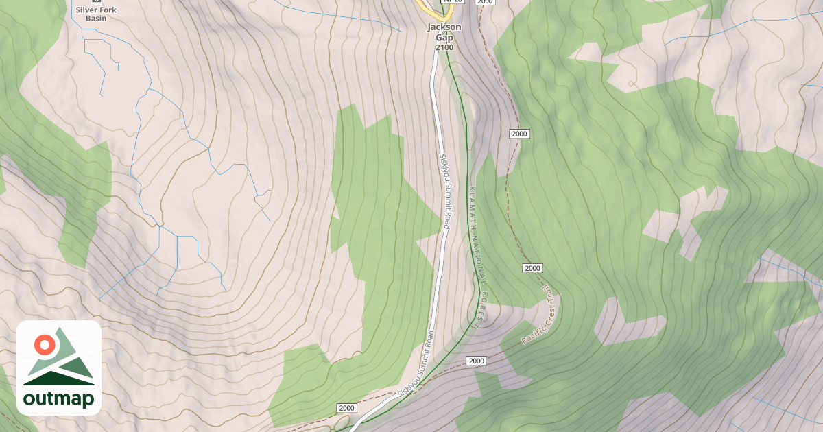Map of SISKIYOU SUMMIT
