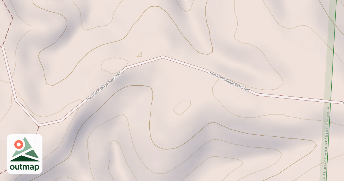 Map of Hurricane Ridge East Trail (Rob Watson Road Outside Boundary)